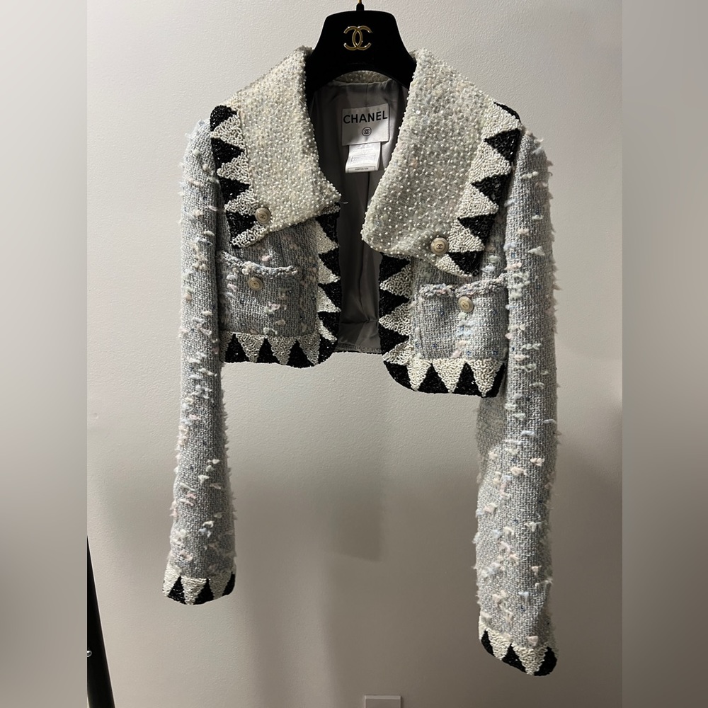 Chanel Vintage Embellished Tweed Jacket